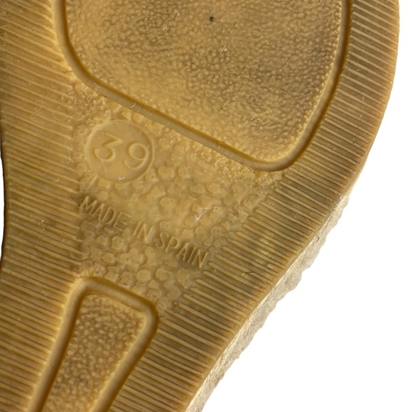 KANNA Women's Sz 39 / 8 Beige Brown Suede Ankle Strap Wedge Espadrille Sandals - Picture 14 of 15